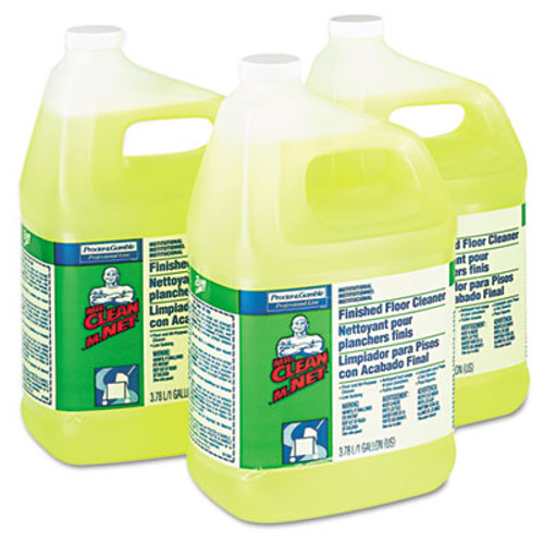 Mr. Clean Finished Floor Cleaner  Lemon Scent  One Gallon Bottle  3 Carton (PGC 02621)