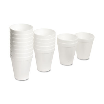 Dart Foam Drink Cups  8oz  White  25 Bag  40 Bags Carton (DCC 8J8)
