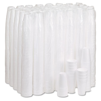 Dart Foam Drink Cups  16oz  White  25 Bag  40 Bags Carton (DCC 16J16)