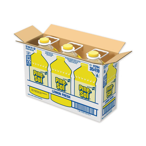 Pine-Sol All Purpose Cleaner  Lemon Fresh  144 oz Bottle  3 Carton (CLO 35419)