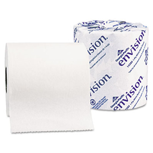 Georgia Pacific Professional One-Ply Bathroom Tissue  Septic Safe  1-Ply  White  1210 Sheets Roll  80 Rolls Carton (GPC 145-80/01)