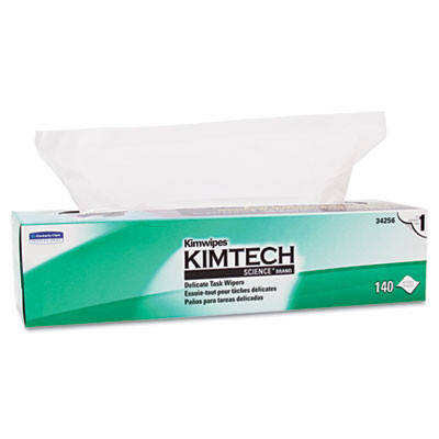 Kimtech Kimwipes Delicate Task Wipers  1-Ply  16 3 5 x 16 5 8  140 Box (KCC 34256)