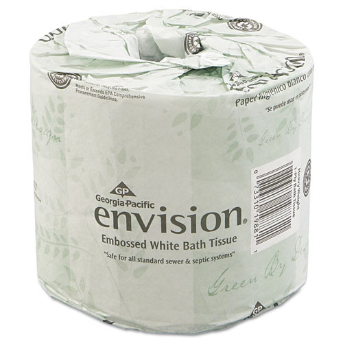 Georgia Pacific Professional Bathroom Tissue  Septic Safe  2-Ply  White  550 Sheets Roll  80 Rolls Carton (GPC 198-80/01)