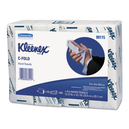 Kleenex C-Fold Paper Towels  10 1 8 x 13 3 20  White  150 Pack  16 Carton (KCC 88115)