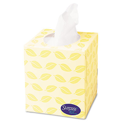 Surpass Facial Tissue  2-Ply  White  Pop-Up Box  110 Box  36 Boxes Carton (KCC 21320)