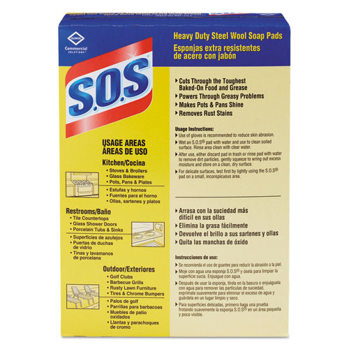 S.O.S. Steel Wool Soap Pad  15 Pads Box (CLO 88320)