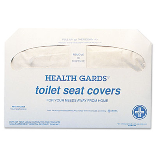 HOSPECO Health Gards Toilet Seat Covers  White  250 Covers Pack  20 Packs Carton (HOS HG-5000)