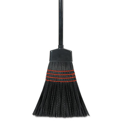 Boardwalk Maid Broom  Plastic Bristles  Wood Handle  54  Long  1 Dozen Carton (UNS 916P)