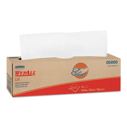 WypAll L30 Towels  POP-UP Box  9 4 5 x 16 2 5  100 Box  8 Boxes Carton (KCC 05800)