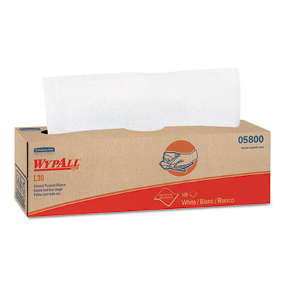 WypAll L30 Towels  POP-UP Box  9 4 5 x 16 2 5  100 Box  8 Boxes Carton (KCC 05800)