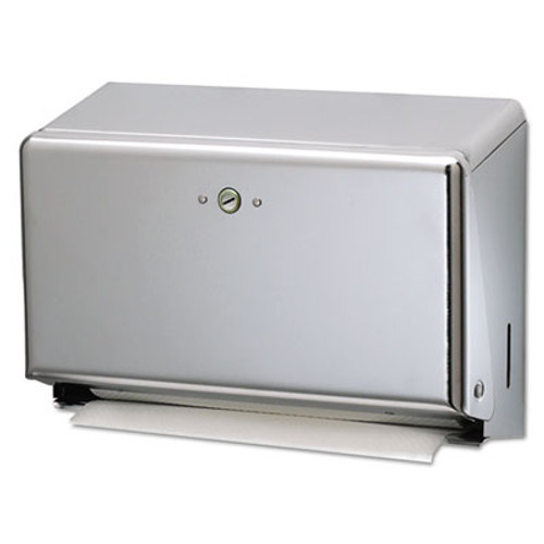 San Jamar Mini C-Fold Multifold Towel Dispenser  Chrome  11 1 8 x 3 7 8 x 7 7 8 (SAN T1950XC)