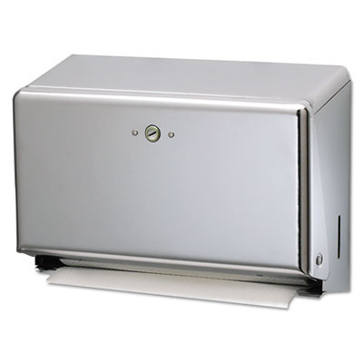 San Jamar Mini C-Fold Multifold Towel Dispenser  Chrome  11 1 8 x 3 7 8 x 7 7 8 (SAN T1950XC)