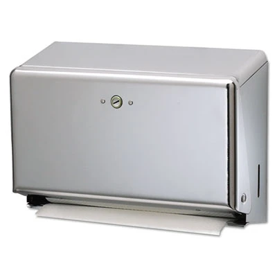 San Jamar Mini C-Fold Multifold Towel Dispenser  Chrome  11 1 8 x 3 7 8 x 7 7 8 (SAN T1950XC)