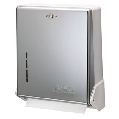 San Jamar True Fold C-Fold Multifold Paper Towel Dispenser  Chrome  11 5 8 x 5 x 14 1 2 (SAN T1905XC)