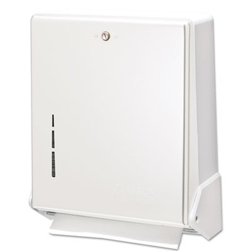 San Jamar True Fold C-Fold Multifold Paper Towel Dispenser  White  11 5 8 x 5 x 14 1 2 (SAN T1905WH)