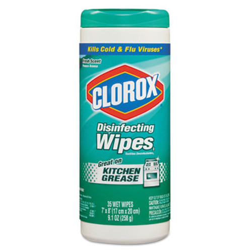 Clorox Disinfecting Wipes  7 x 8  Fresh Scent  35 Canister  12 Carton (CLO 01593)