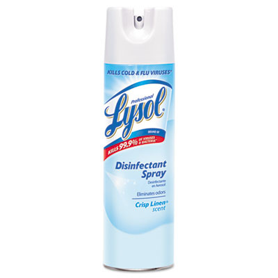 Professional LYSOL Brand Disinfectant Spray  Crisp Linen  19 oz Aerosol  12 Cans Carton (REC 74828)