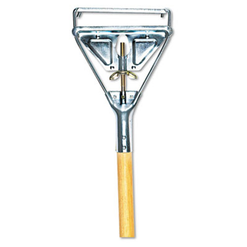 Boardwalk Quick Change Metal Head Mop Handle for No  20   Up Heads  54in Wood Handle (UNS 605)