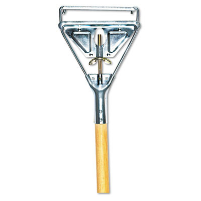 Boardwalk Quick Change Metal Head Mop Handle for No  20   Up Heads  54in Wood Handle (UNS 605)