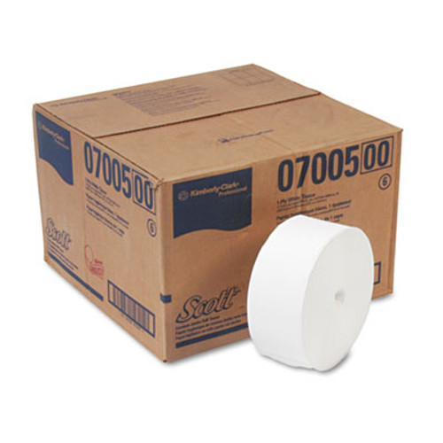 Scott Essential Coreless JRT  Septic Safe  1-Ply  White  2300 ft  12 Rolls Carton (KCC 07005)