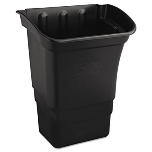 Rubbermaid Commercial Optional Utility Cart Refuse Utility Bin  Rectangular  8 gal  Black (RCP 3353-88 BLA)