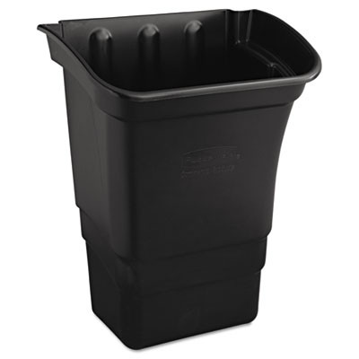 Rubbermaid Commercial Optional Utility Cart Refuse Utility Bin  Rectangular  8 gal  Black (RCP 3353-88 BLA)