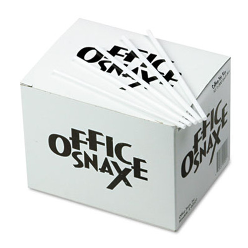 Office Snax Plastic Stir Sticks  5   Plastic  White  1000 Box (OFX STR5)