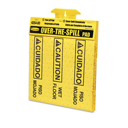 Rubbermaid Commercial Over-The-Spill Pad Tablet with Medium Spill Pads  Yellow  22 Pack (RCP 4254 YEL)