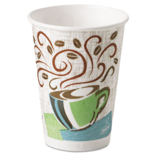 Dixie Hot Cups  Paper  12oz  Coffee Dreams Design  500 Carton (DIX 5342DX)