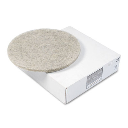 Boardwalk Natural Hog Hair Burnishing Floor Pads  20  Diameter  5 Carton (PAD 4020 NHE)
