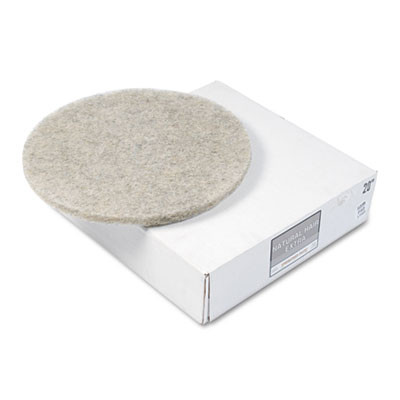 Boardwalk Natural Hog Hair Burnishing Floor Pads  20  Diameter  5 Carton (PAD 4020 NHE)