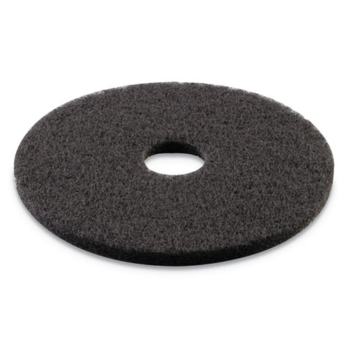 Boardwalk Stripping Floor Pads  20  Diameter  Black  5 Carton (PAD 4020 BLA)