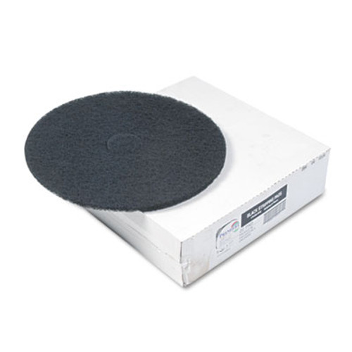Boardwalk Stripping Floor Pads  20  Diameter  Black  5 Carton (PAD 4020 BLA)