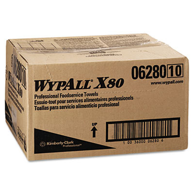 WypAll X80 Foodservice Towel  Kimfresh Antimicrobial Hydroknit  12 1 2 x 23 1 2  150 Ct (KCC 06280)
