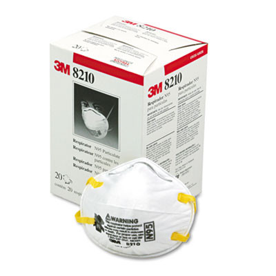 3M Lightweight Particulate Respirator 8210  N95  20 Box (MCO 46457)