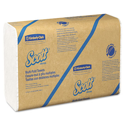Scott Essential Multi-Fold Towels 100  Recycled  9 1 5x9 2 5  White  250 Pk  16 Pk CT (KCC 01807)