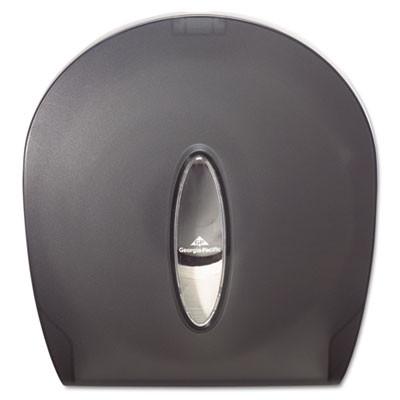 Georgia Pacific Professional Jumbo Jr  Bathroom Tissue Dispenser  Single Roll  10 6  x 5 4  x 11 3   Translucent Smoke (GPC 590-09)