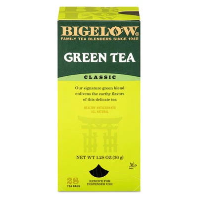 Bigelow Single Flavor Tea  Green  28 Bags Box (BTC00388)