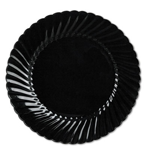 WNA Classicware Plates  Plastic  10 25 in  Black  144 case (WNA CW10144BK)