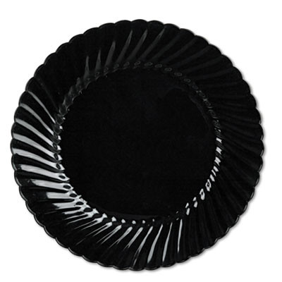 WNA Classicware Plates  Plastic  10 25 in  Black  144 case (WNA CW10144BK)