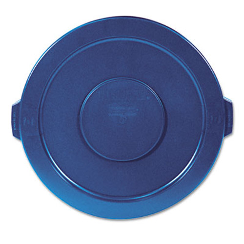 Rubbermaid Commercial Round Flat Top Lid  for 32 gal Round BRUTE Containers  22 25  diameter  Blue (RCP 2631 BLU)