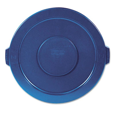 Rubbermaid Commercial Round Flat Top Lid  for 32 gal Round BRUTE Containers  22 25  diameter  Blue (RCP 2631 BLU)