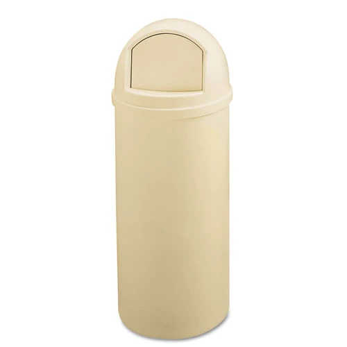 Rubbermaid Commercial Marshal Classic Container  Round  Polyethylene  25 gal  Beige (RCP 8170-88 BEI)