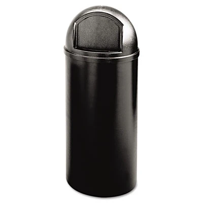 Rubbermaid Commercial Marshal Classic Container  Round  Polyethylene  15 gal  Black (RCP 8160-88 BLA)
