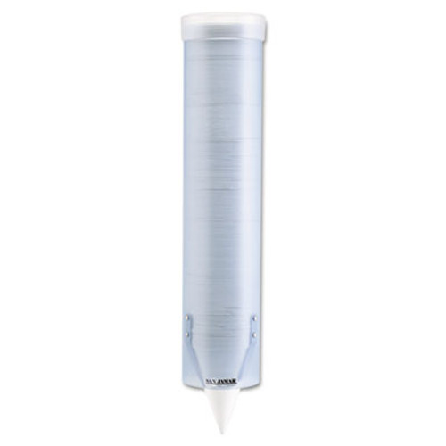 San Jamar Adjustable Frosted Water Cup Dispenser  Wall Mounted  Blue (SAN C3165FBL)