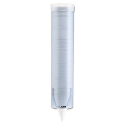San Jamar Adjustable Frosted Water Cup Dispenser  Wall Mounted  Blue (SAN C3165FBL)