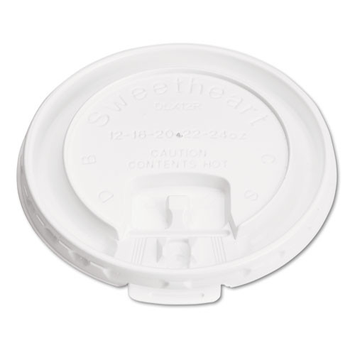 Dart Lift Back and Lock Tab Cup Lids  for 10oz Cups  White  100 Sleeve  20 Sleeves CT (SCC LB3101)