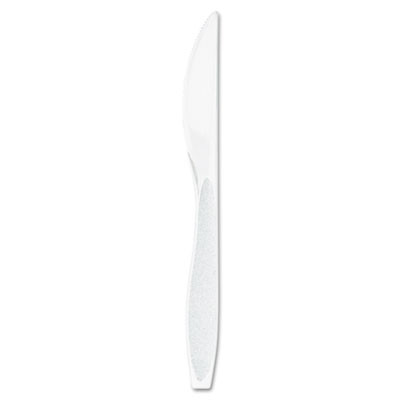 Dart Impress Heavyweight Full-Length Polystyrene Cutlery  Knife  White  1000 Carton (SCC HSWK)