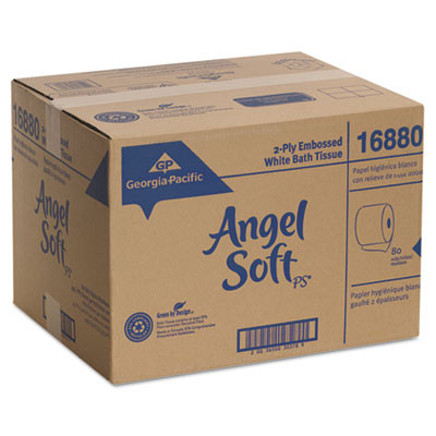 Georgia Pacific Professional Angel Soft ps Premium Bathroom Tissue  Septic Safe  2-Ply  White  450 Sheets Roll  40 Rolls Carton (GPC16840)