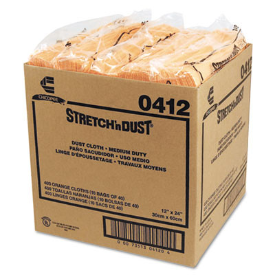 Chix Stretch 'n Dust Cloths  11 5 8 x 24  Yellow  40 Cloths Pack  10 Packs Carton (CHI 0412)